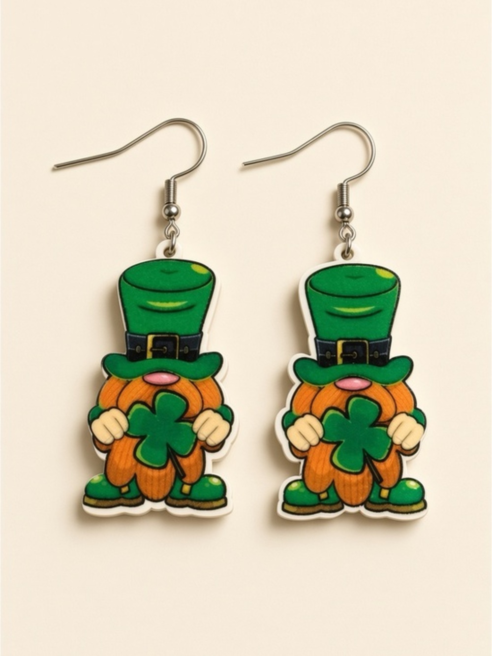 Gnome Lucky St. Patrick’s Day Acrylic Earrings!